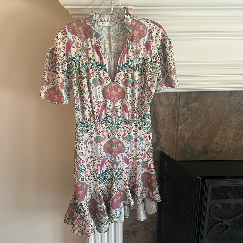 SANDRO Patterned Mini Dress